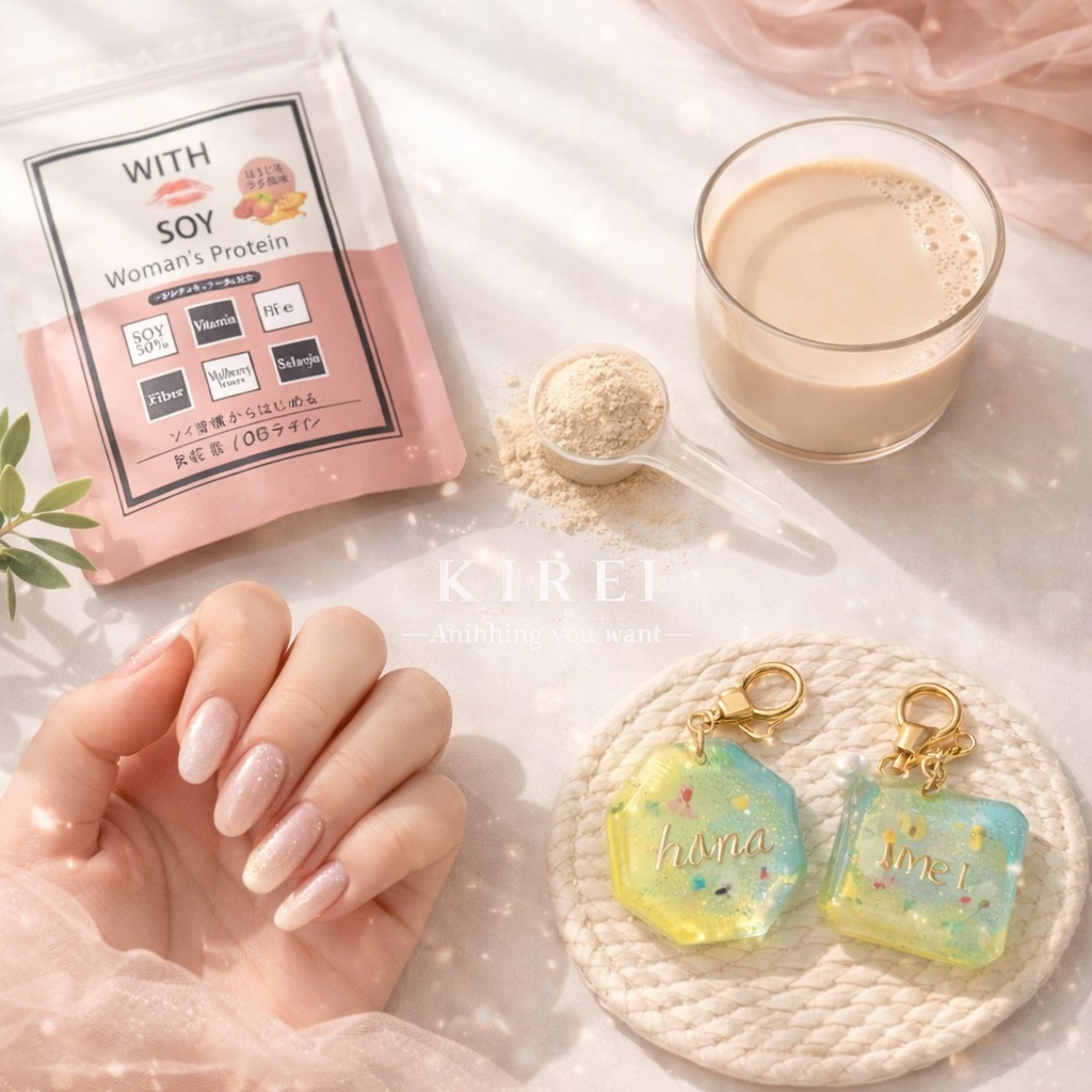 ジェルネイルとハンドケア、名前入り手作りシールとシール帳に最適なネームホルダーのワークショップ。美容プロテインの販売